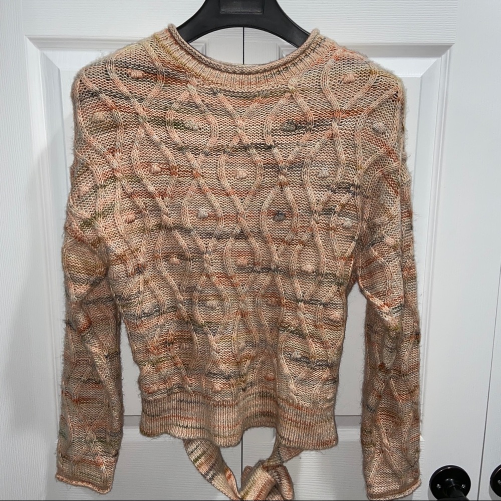 Universal Thread Light Pink / Multicolor Sweater - Tie in Back